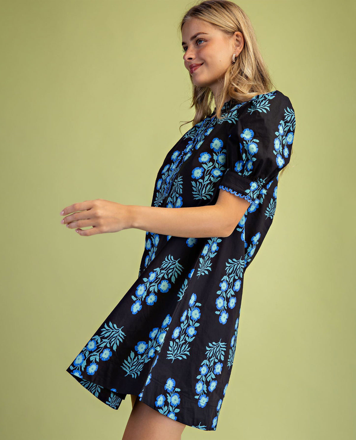 Gigio Floral Half Button Dress
