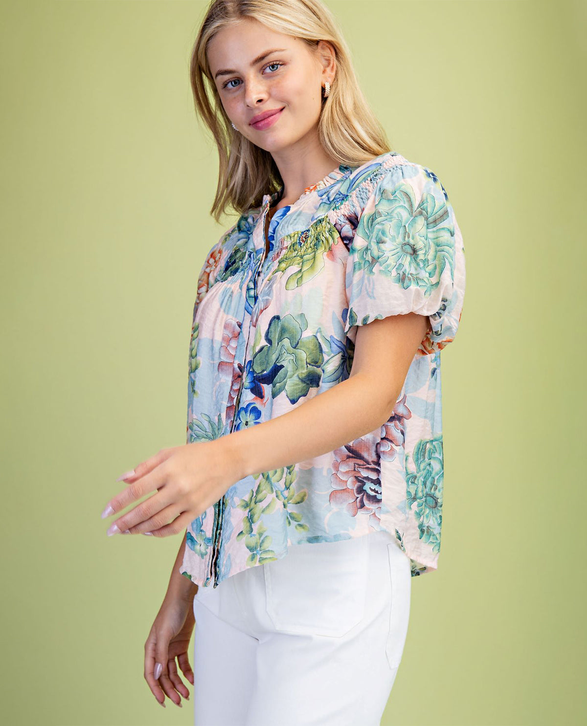 Gigio Print Button Down Top