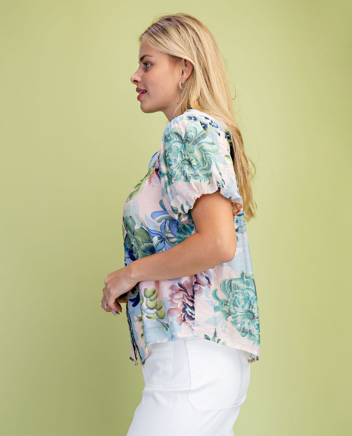 Gigio Print Button Down Top