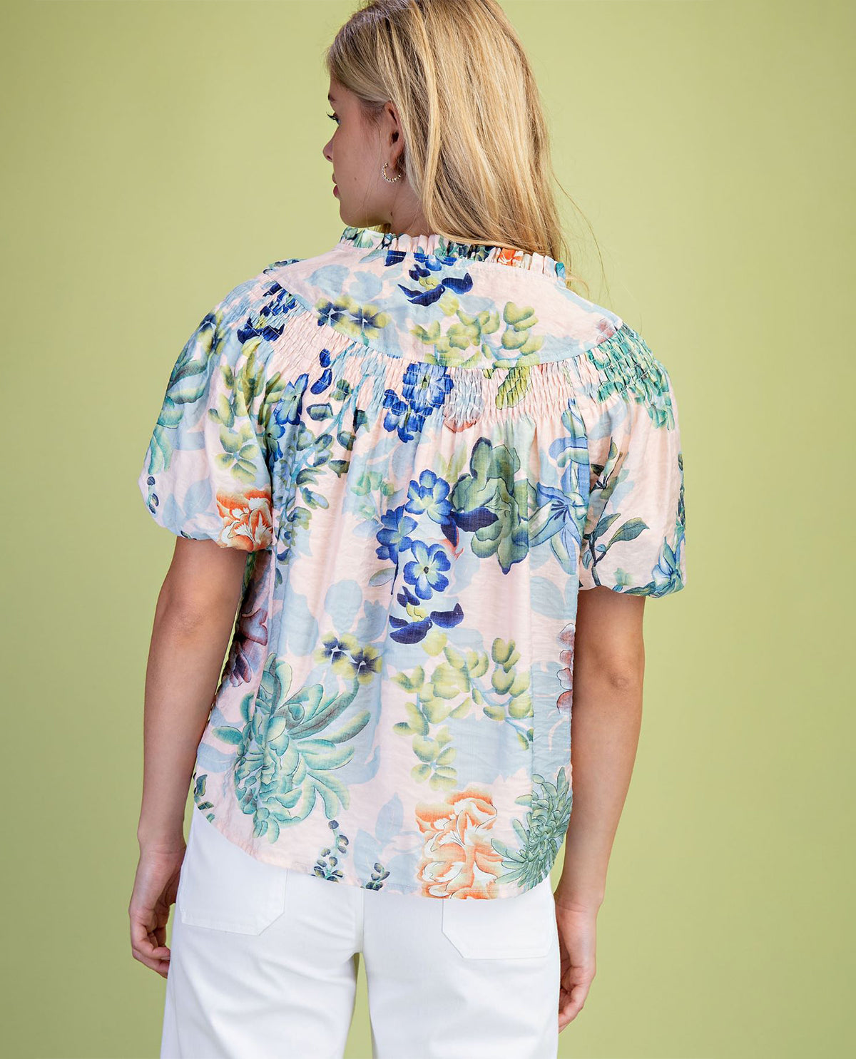 Gigio Plus Print Button Down Top