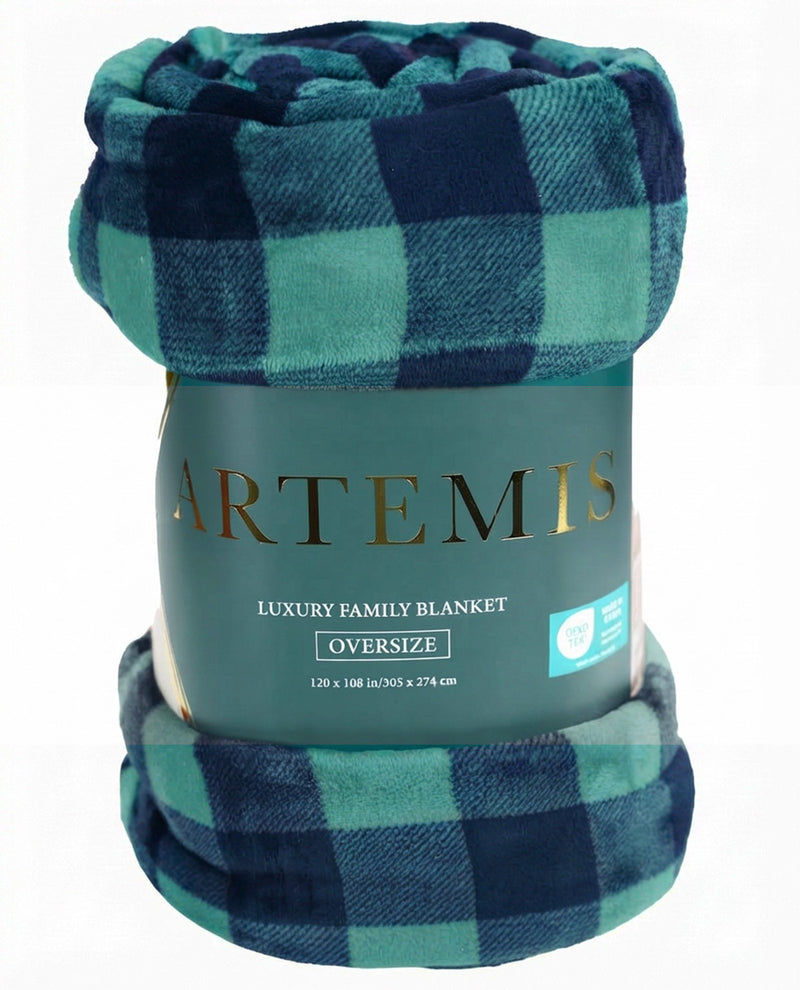 Artemis Luxury Plaid Family Throw