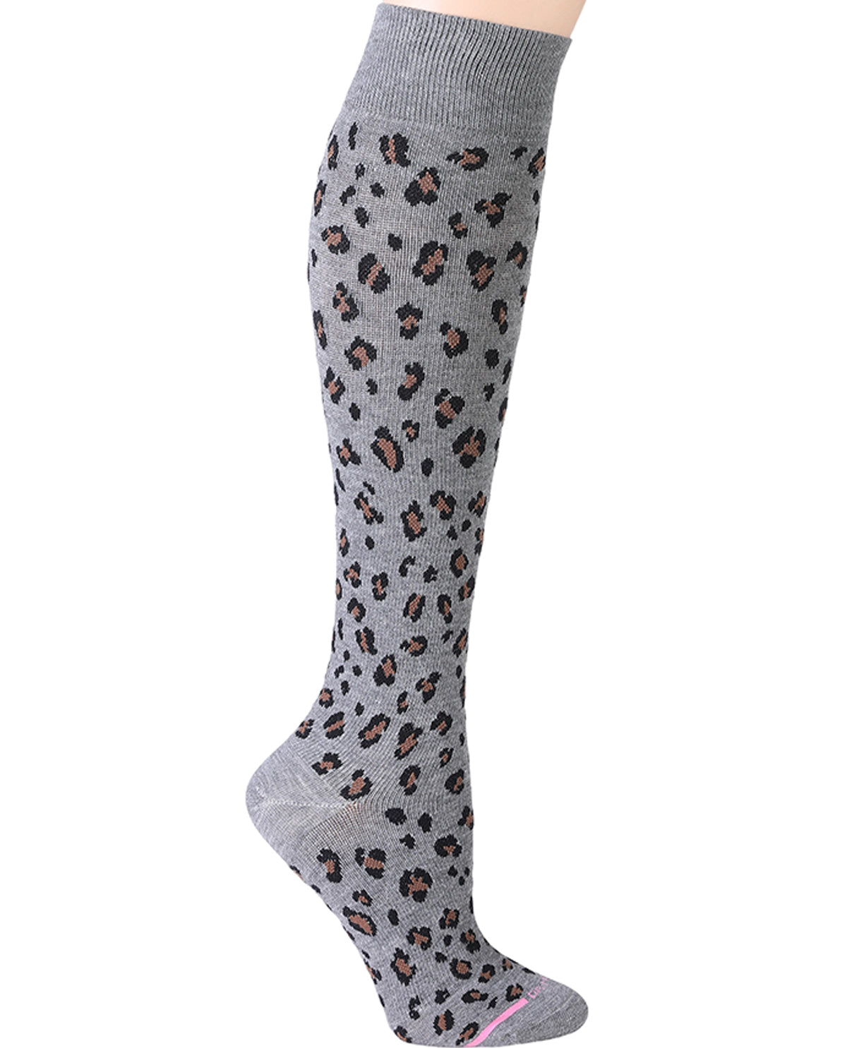 Dr. Motion Leopard Knee High Compression Socks