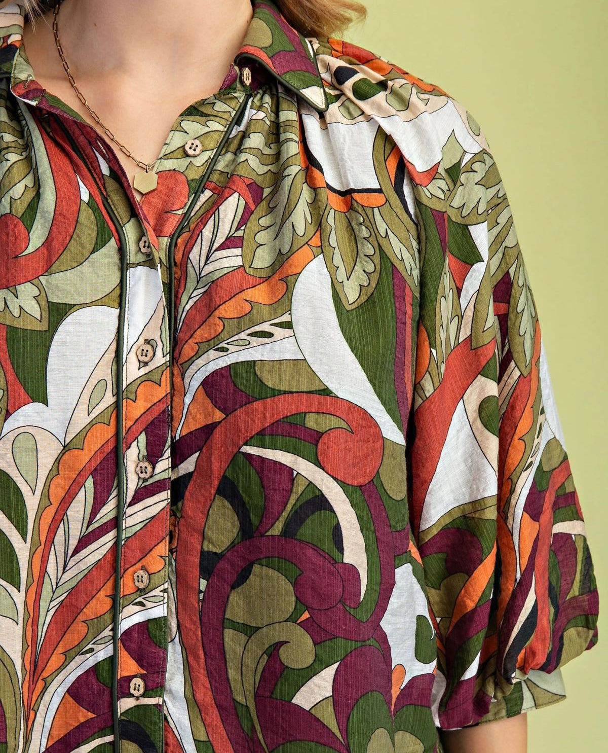 Gigio Print Button Down Shirt