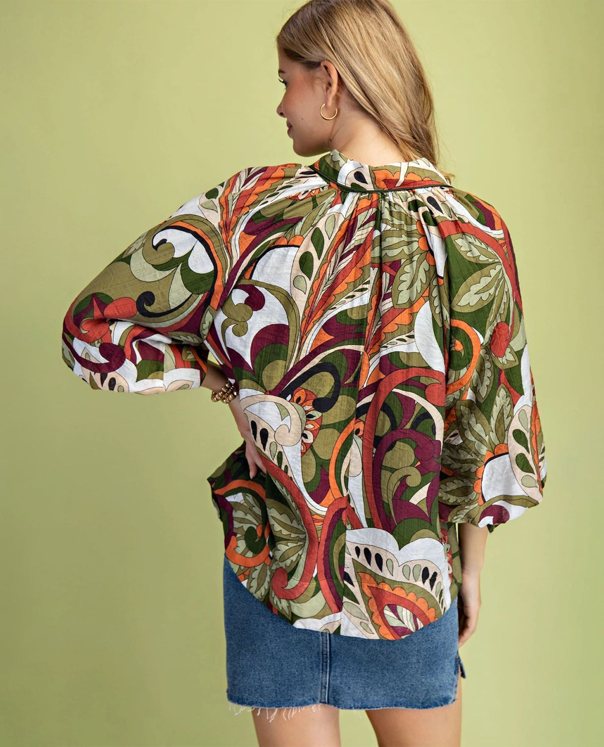 Gigio Print Button Down Shirt