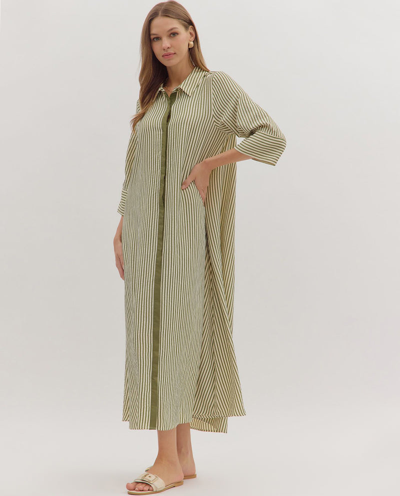 Entro Maxi Shirt Dress