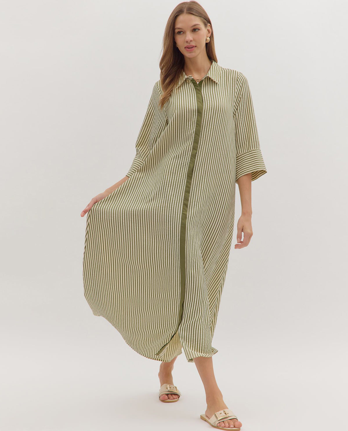 Entro Maxi Shirt Dress