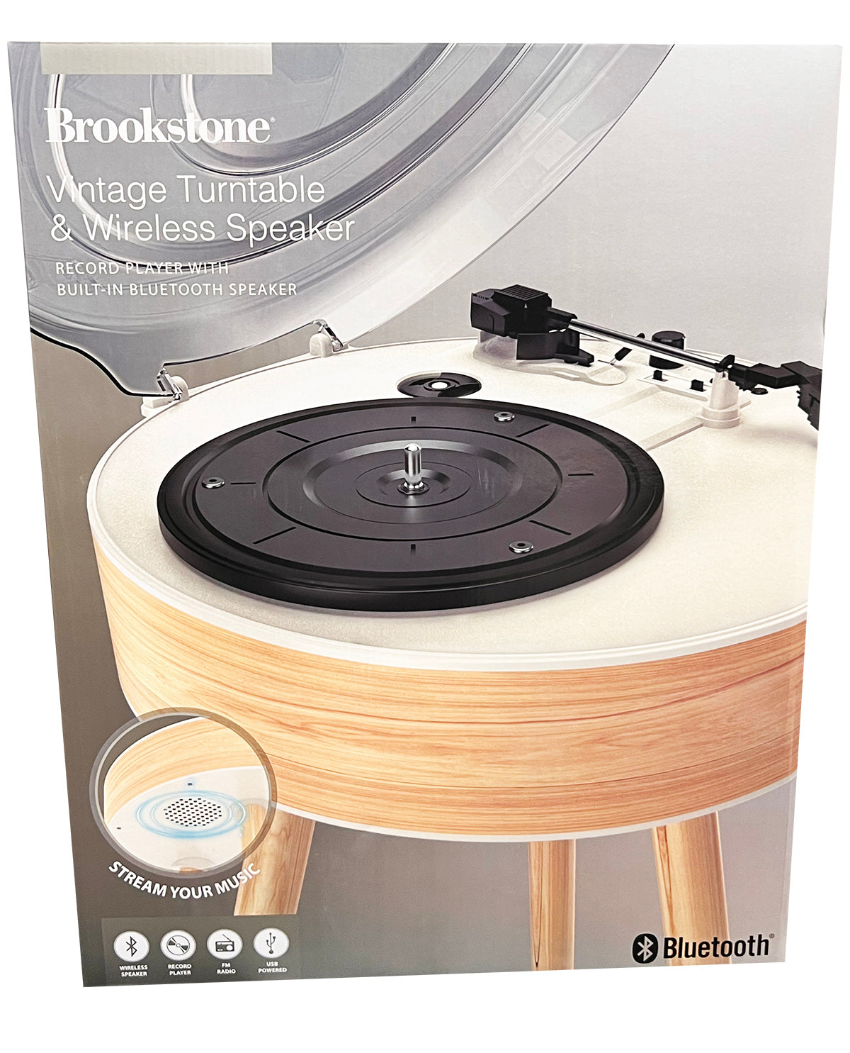 Vintage Turntable & Wireless Speaker