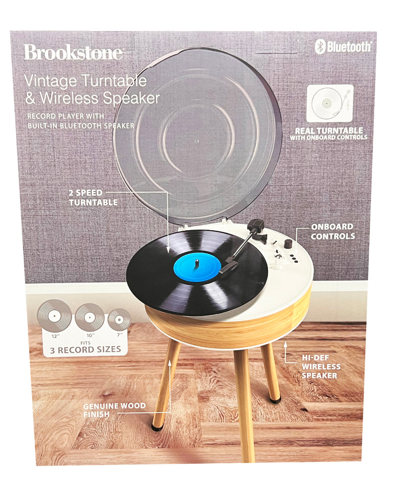 Vintage Turntable & Wireless Speaker
