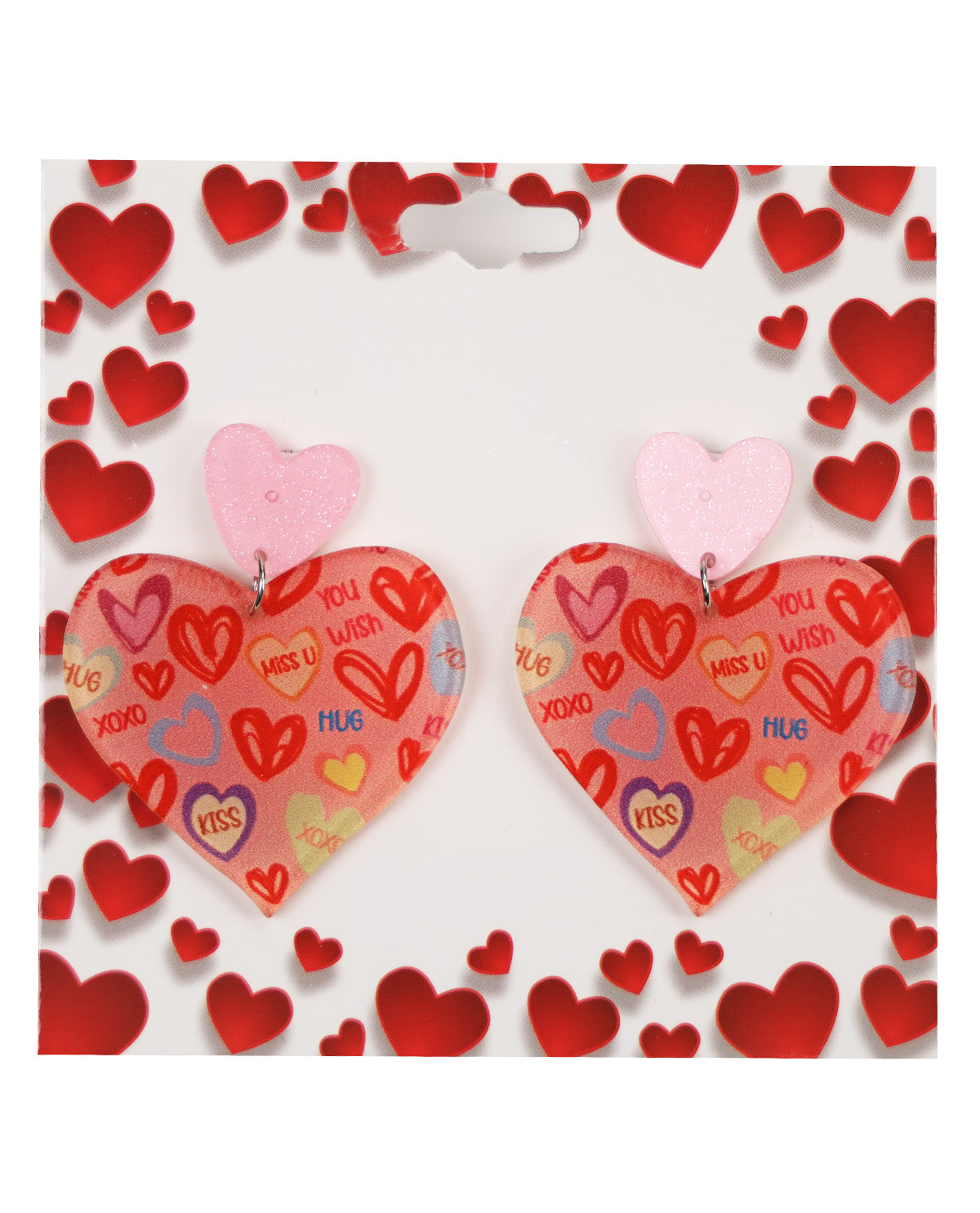 Conversation Heart Drop Earrings