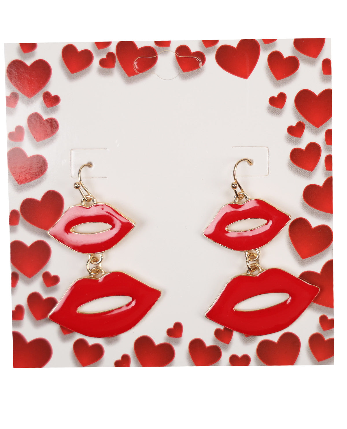 Double Lips Drop Earrings