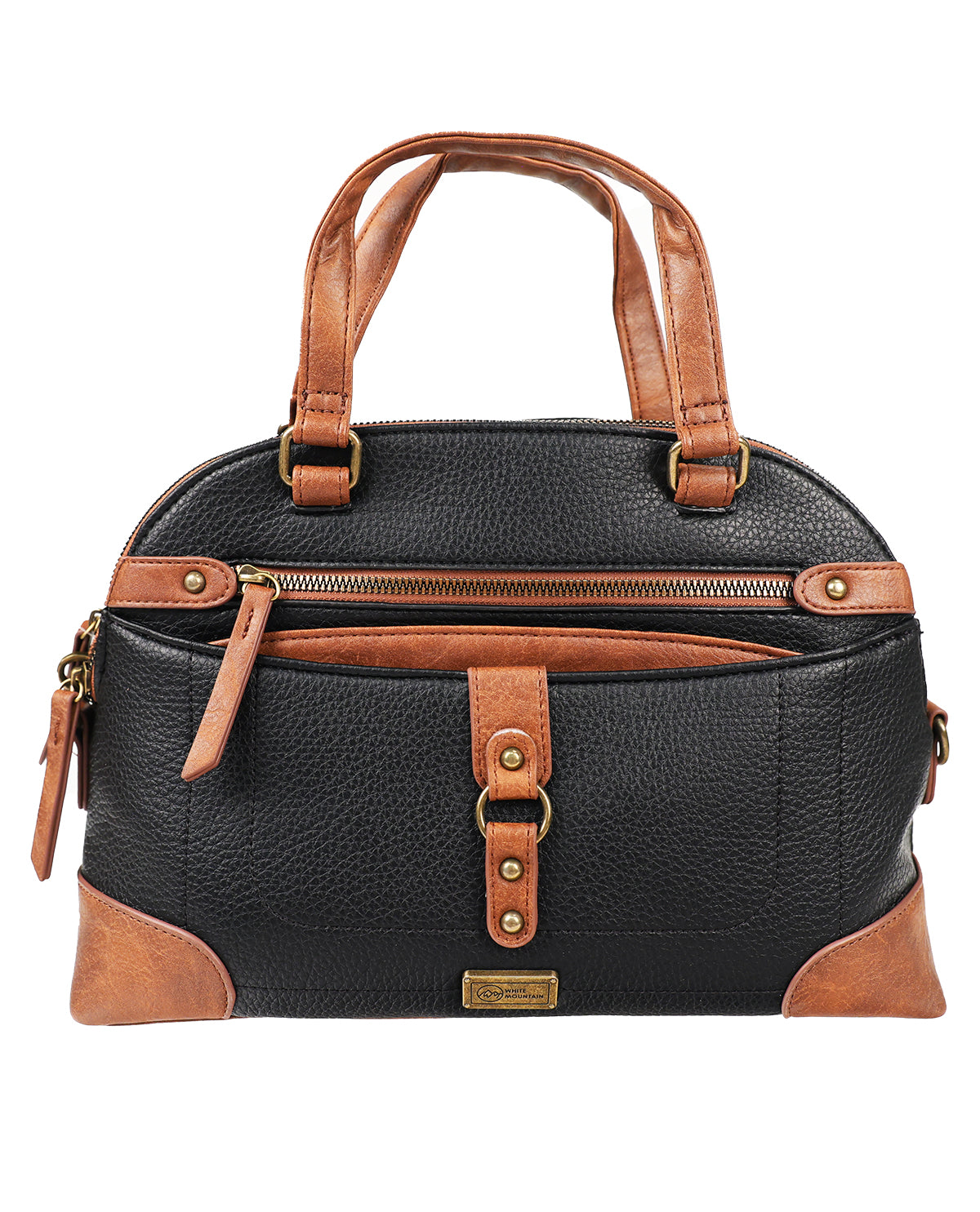 White Mountain Eklton Ridge Satchel Black/Saddle
