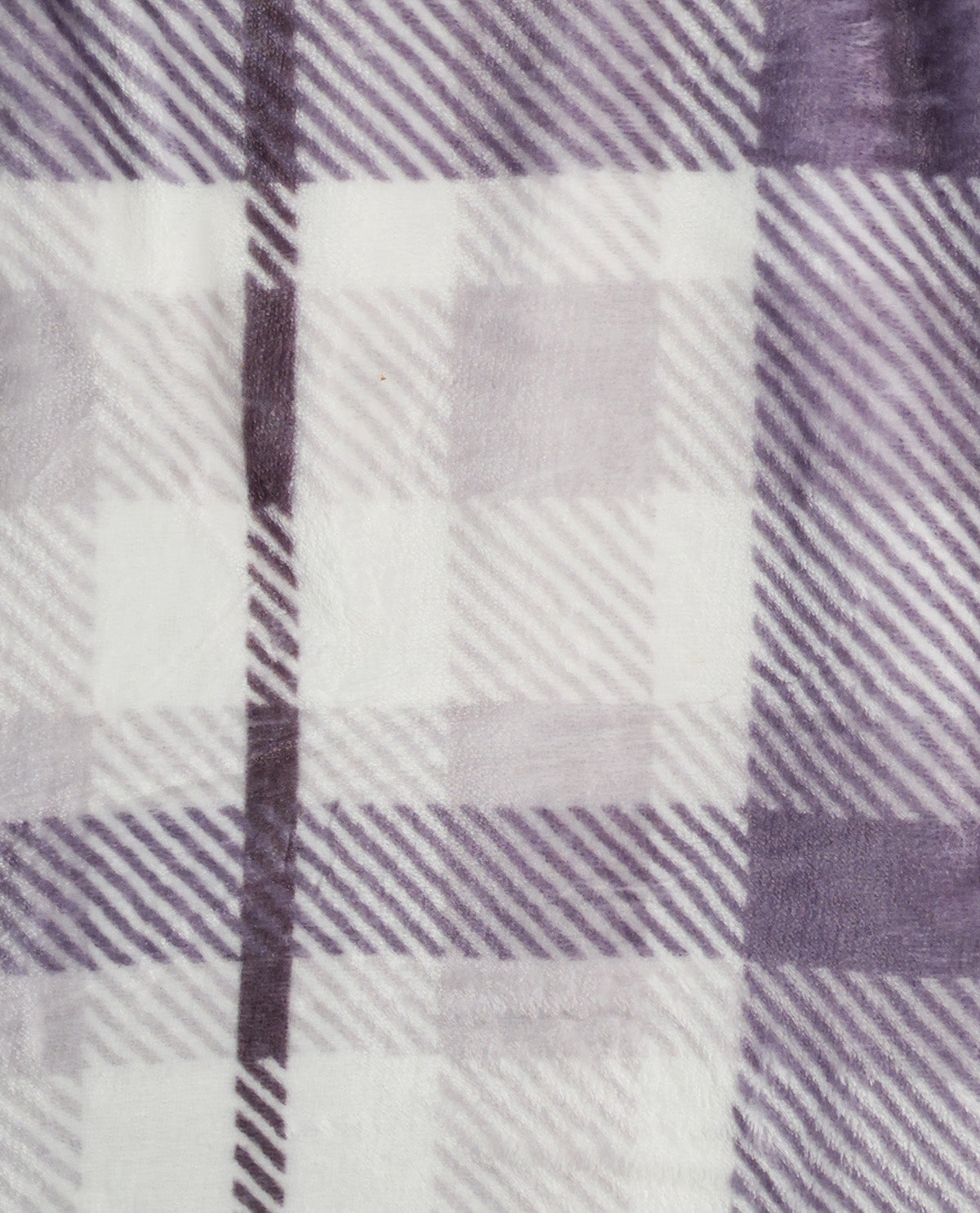 East Vale Grey Plaid Plush Throw