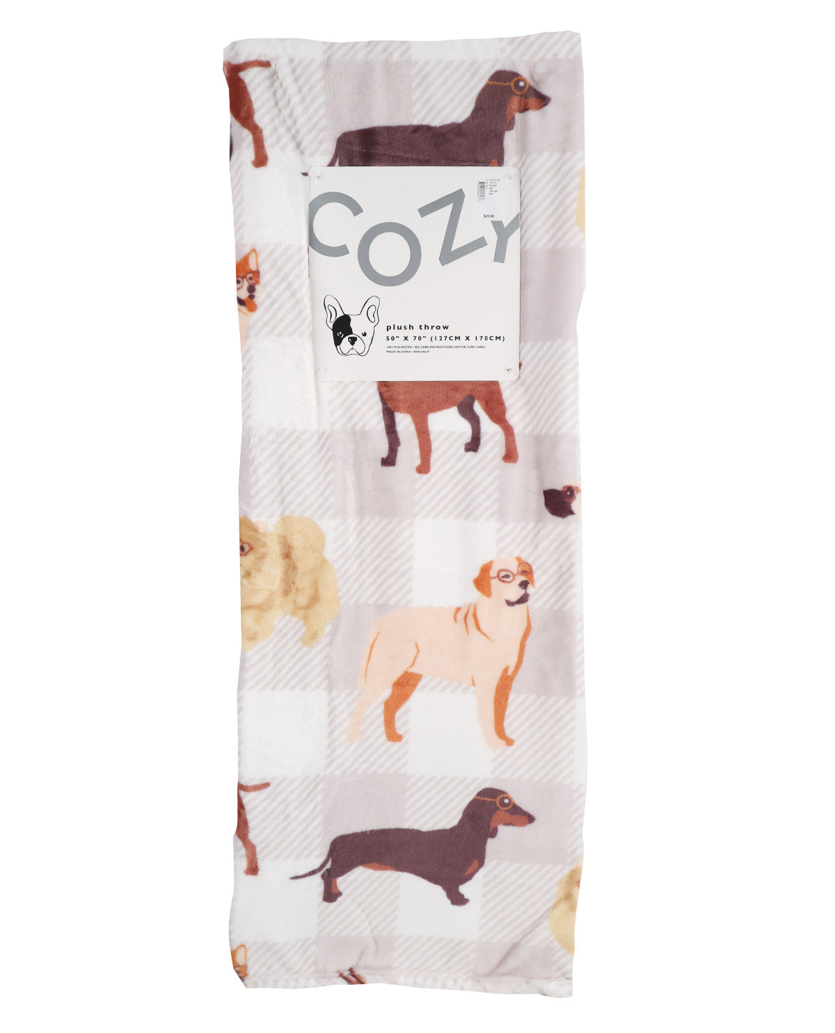 Cozy Plush Throw - Dog Design