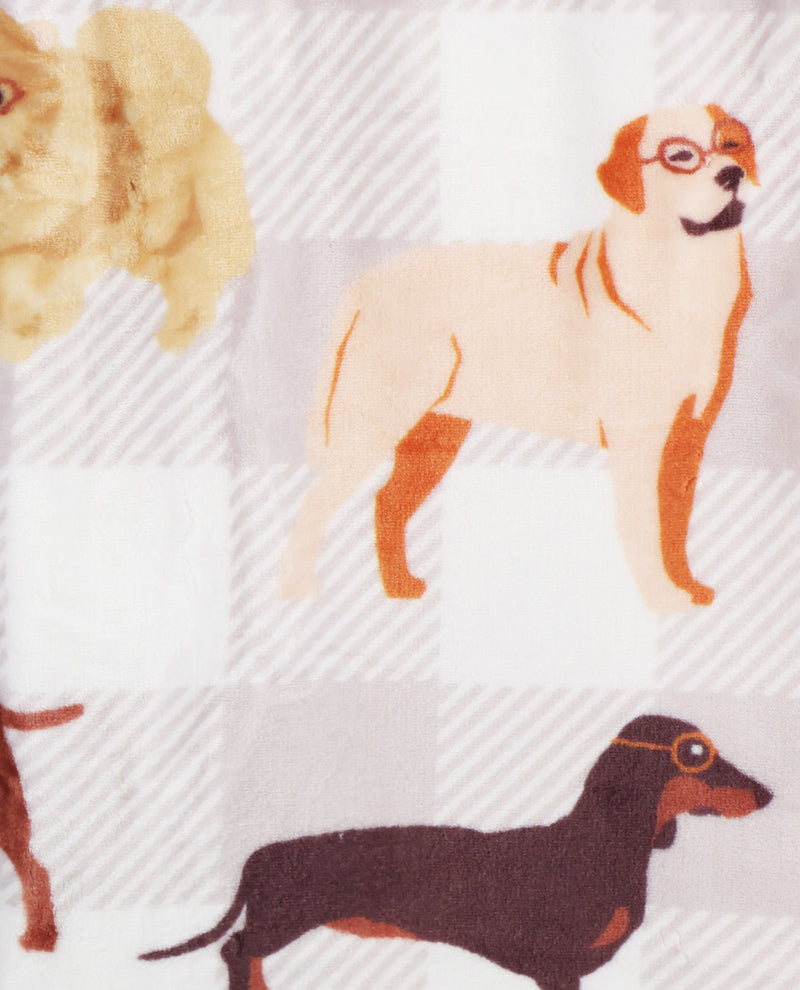 Cozy Plush Throw - Dog Design