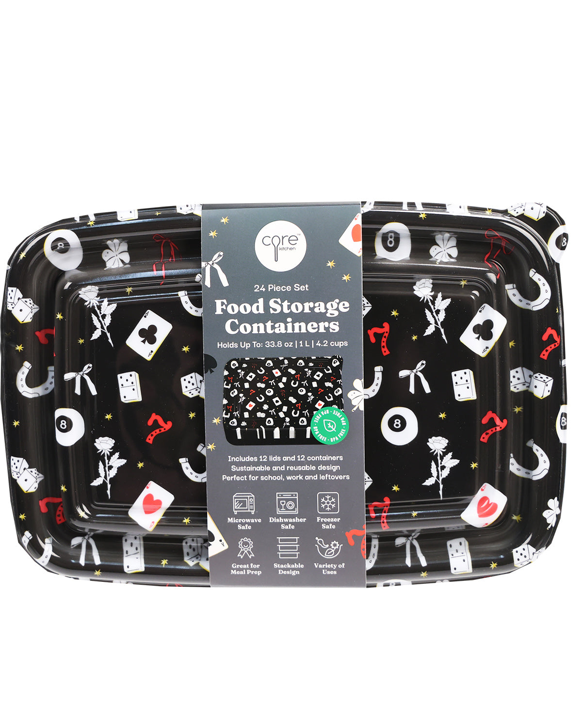 24-Piece Food Storage - Lucky Bows