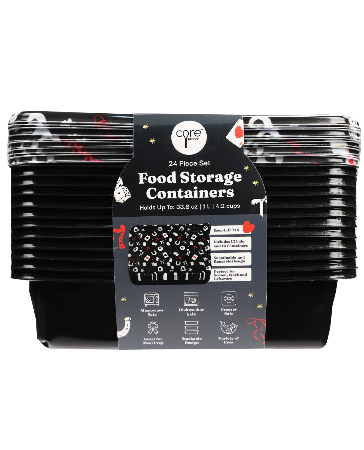 24-Piece Food Storage - Lucky Bows