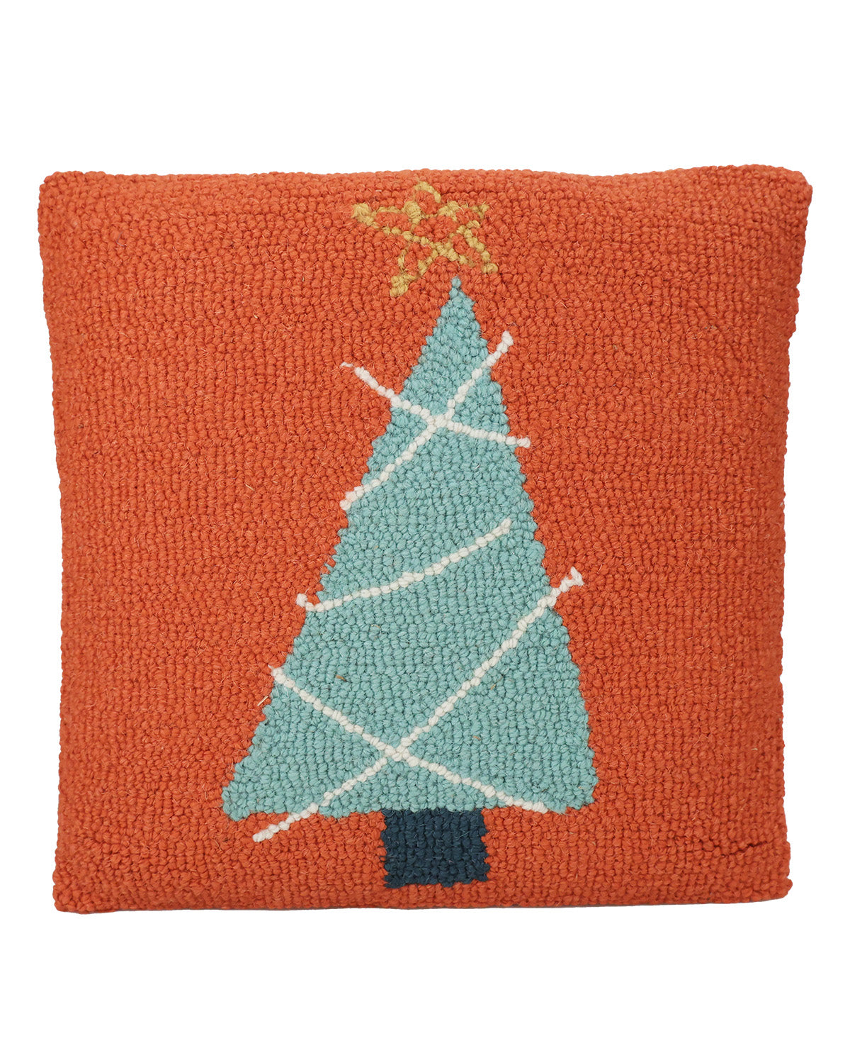 Christmas Tree Hook Throw Pillow