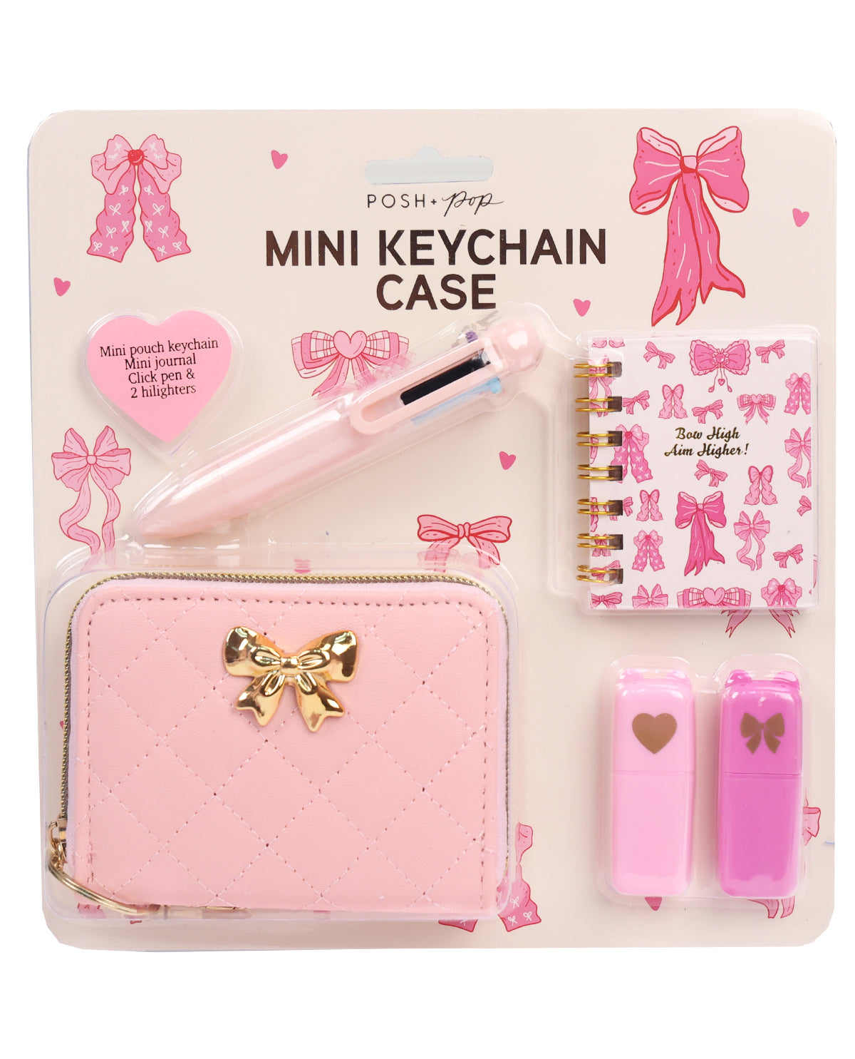 Mini Keychain - Pink Bows