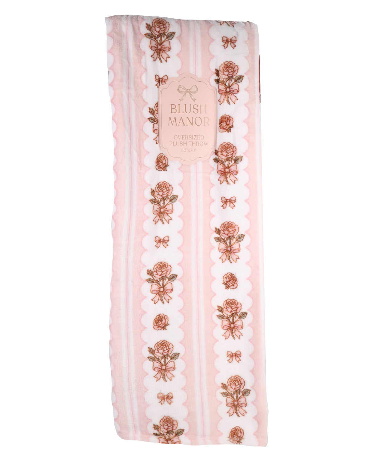 Bergamo Floral Stripe Blush Throw