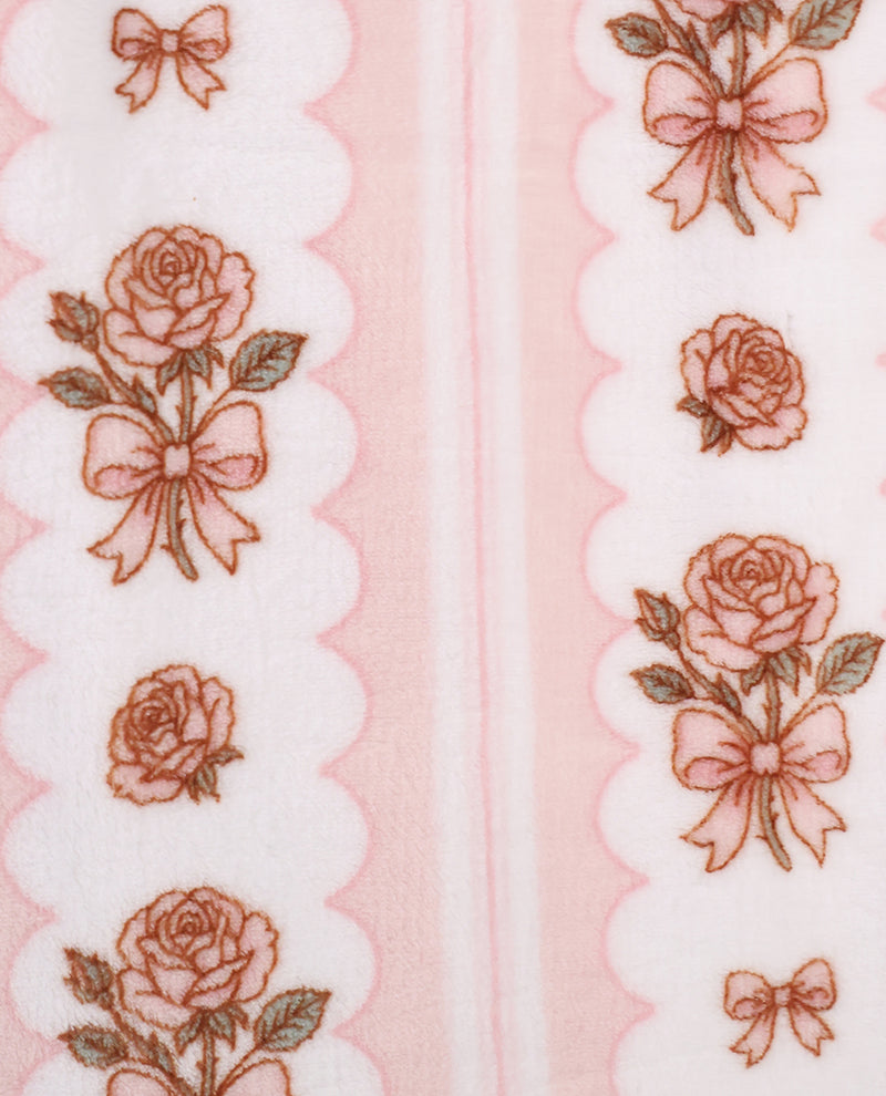 Bergamo Floral Stripe Blush Throw