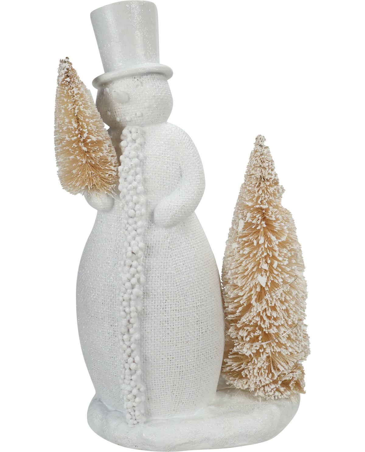 Snowman With Led Tree Figurine
