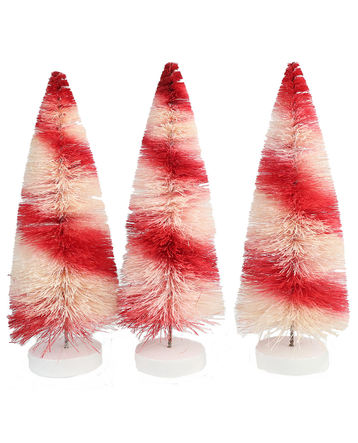 Whispy Sisal Red & White 3 Piece Christmas Tree Set