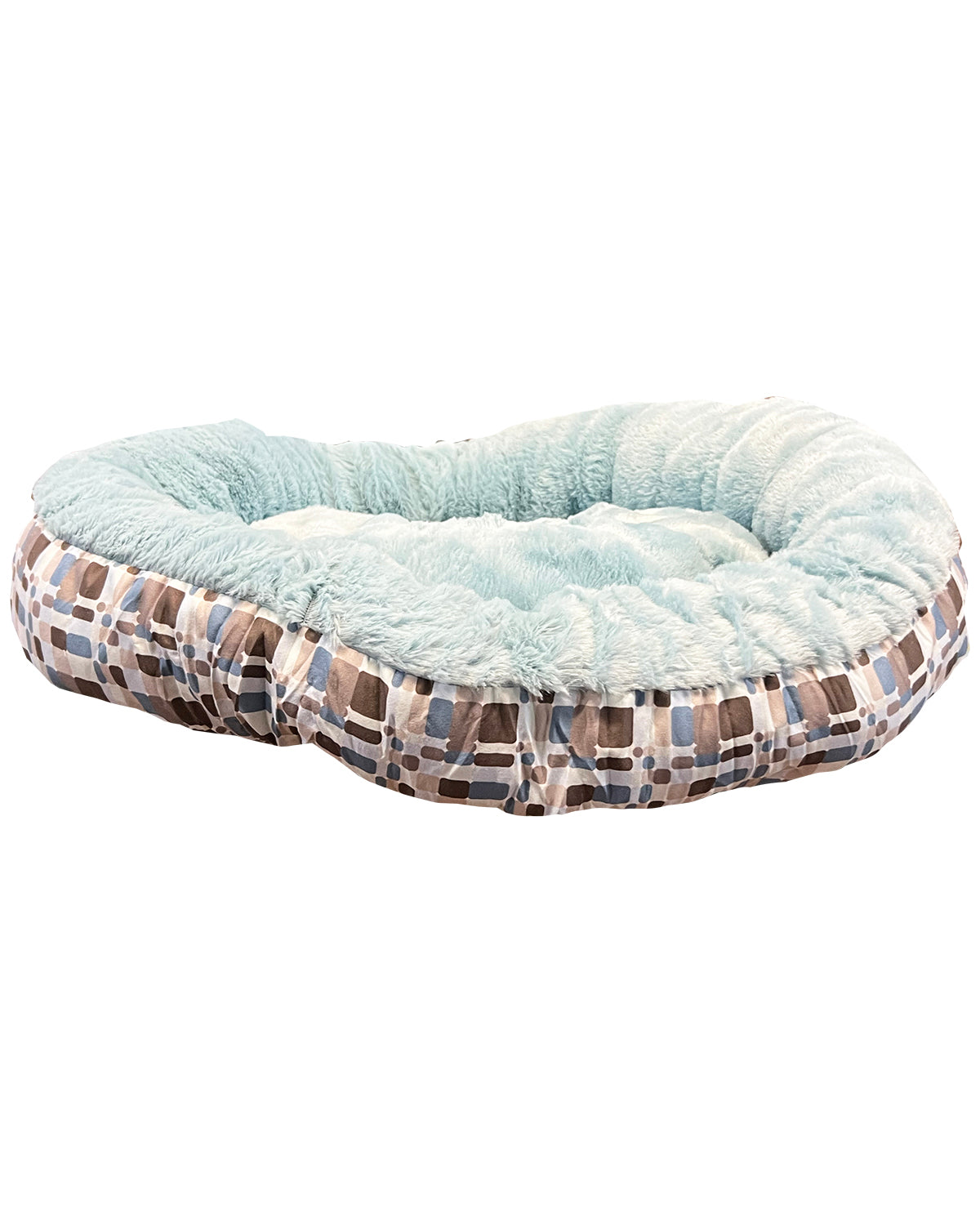 Squares Blue Pet Bed
