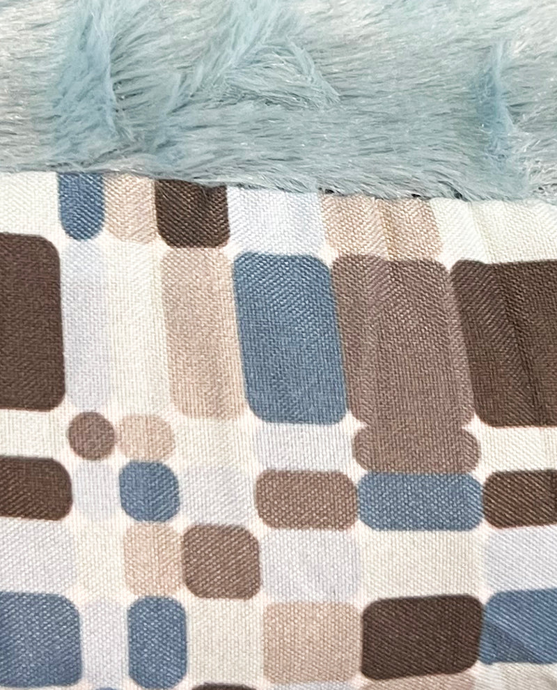 Squares Blue Pet Bed