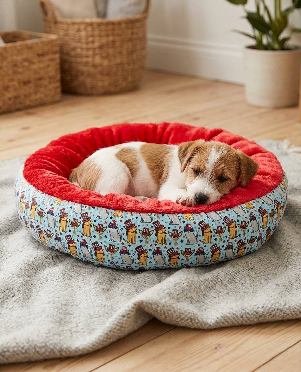 July 4th Red Pet Bed