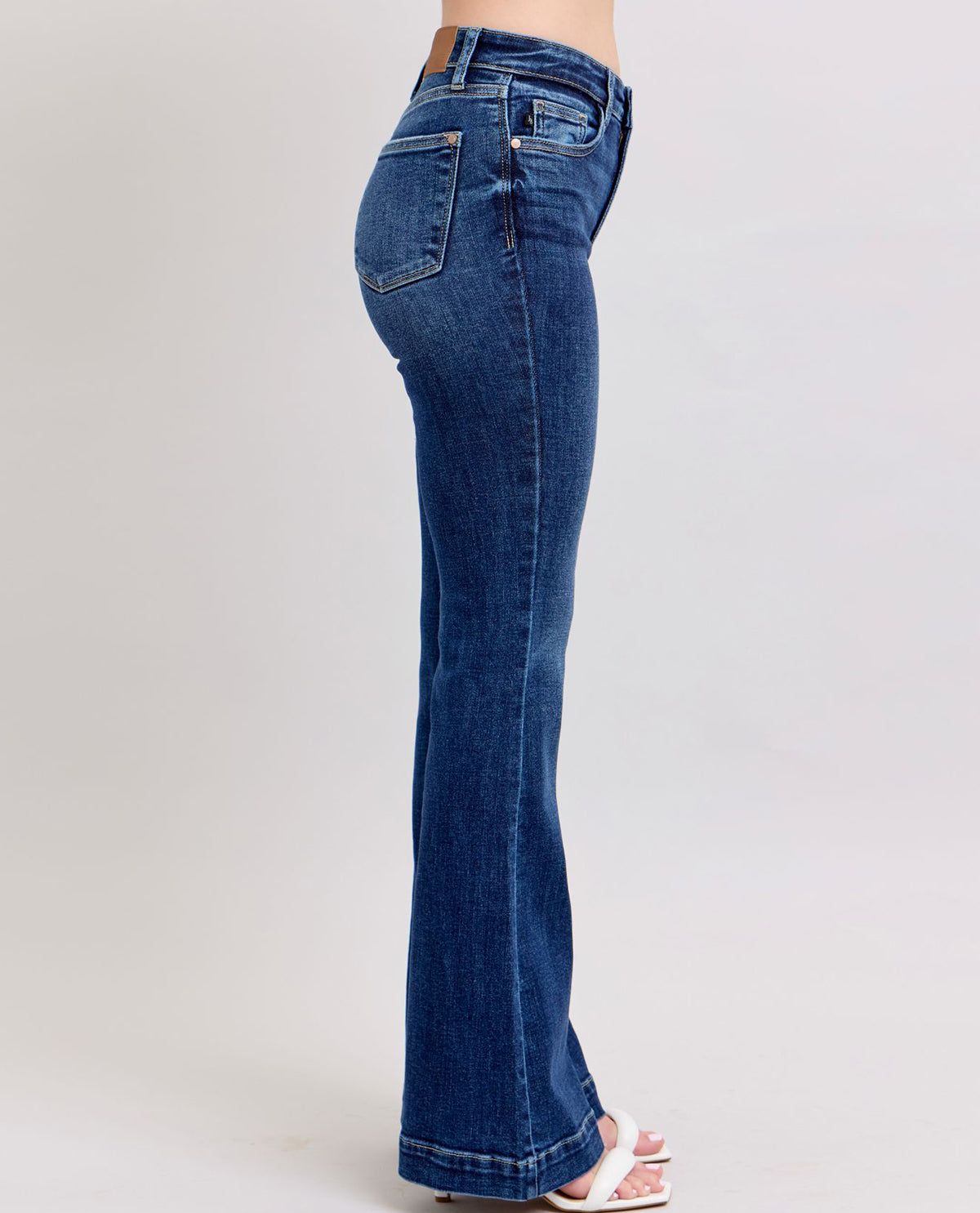 Judy Blue High Waist Flare with Trouser Hem Jeans