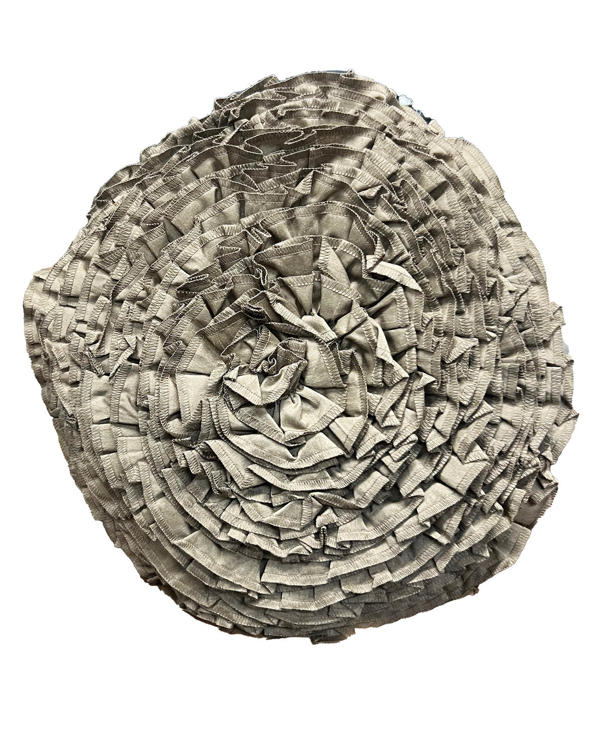 Pillow Round 17" Rosette Beige