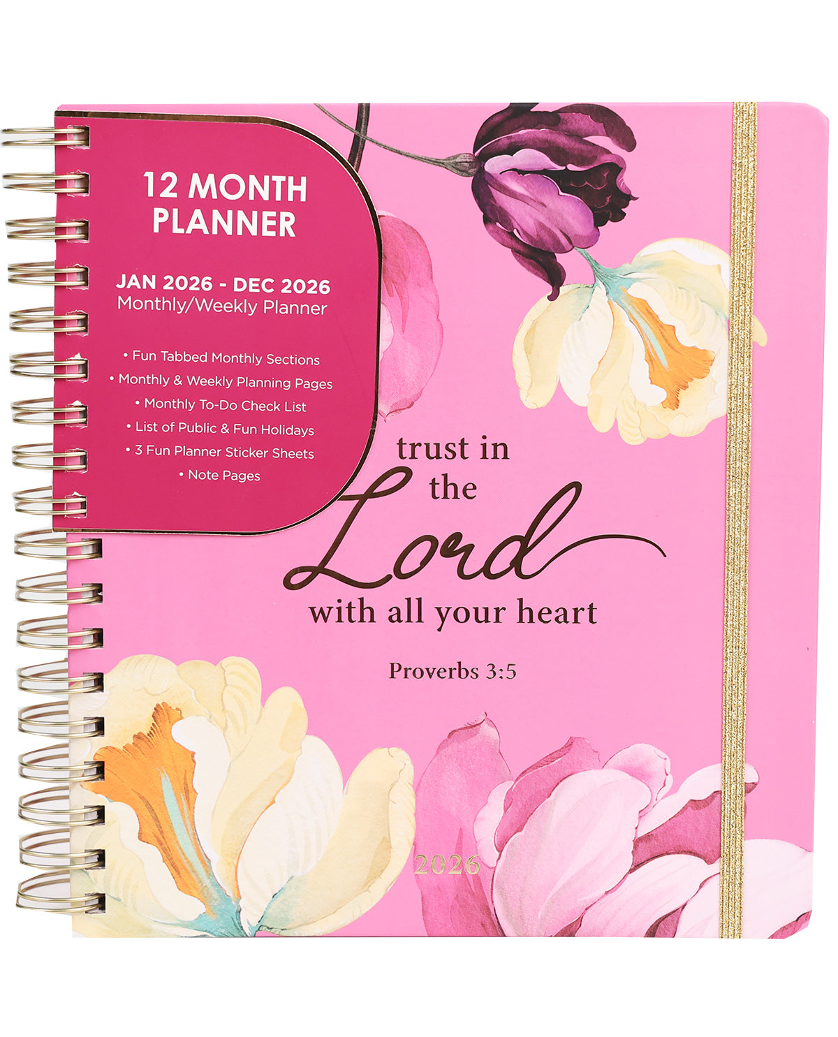 "Trust In The Lord" 12-Month Planner