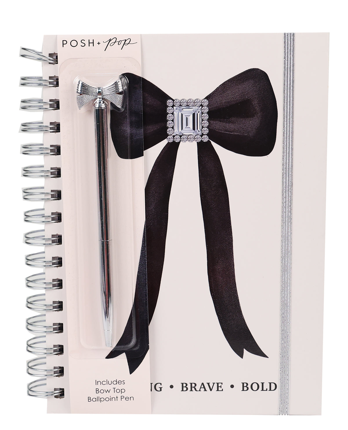 Strong, Brave, Bold Spiral Notebook With Pen