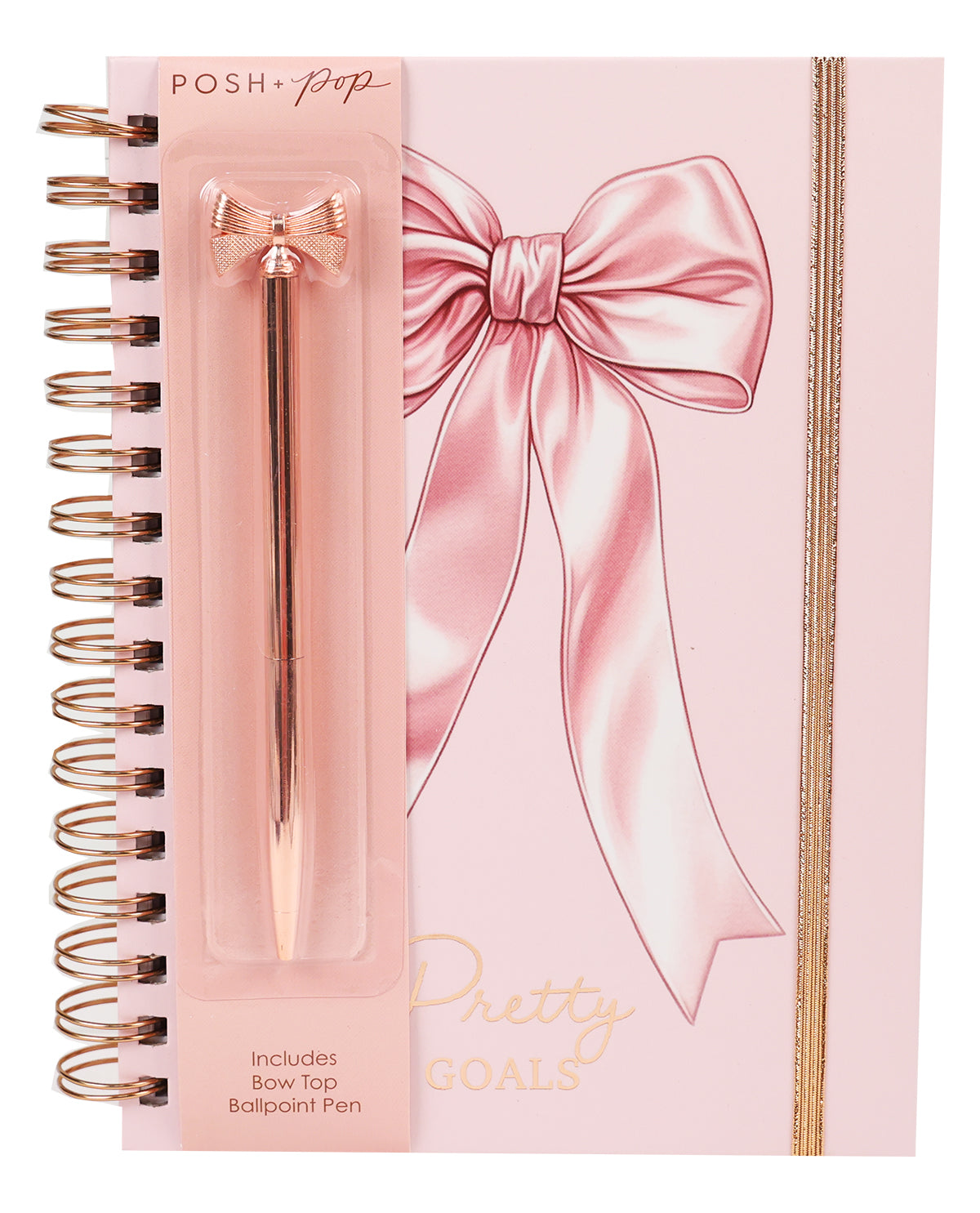 Pretty Goals Spiral Notebook With Pen