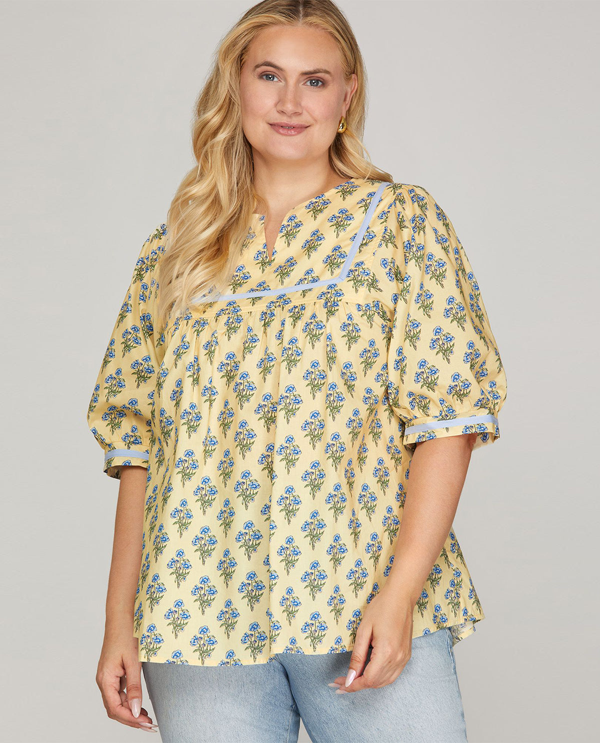 She and Sky Print Top