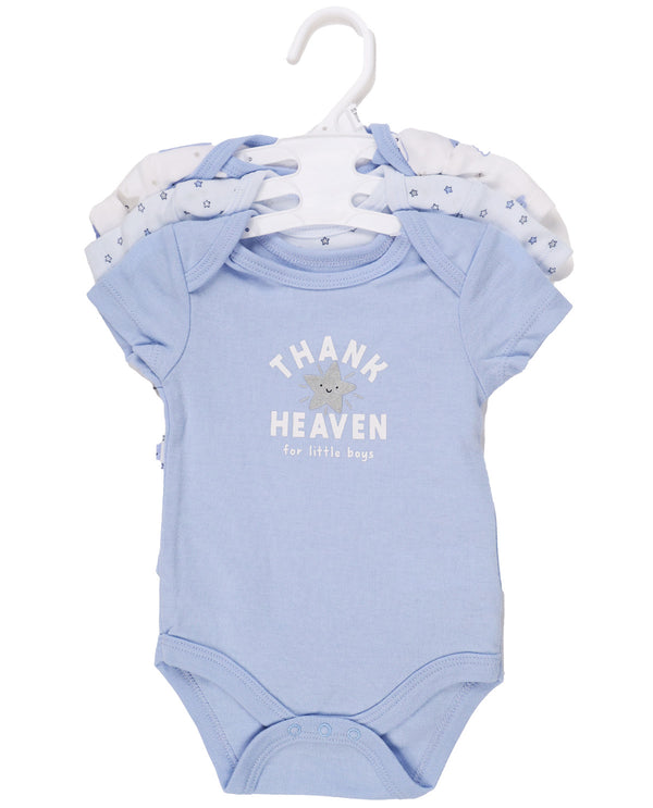 Baby Views 3 Pack Bodysuits - Blue Heaven