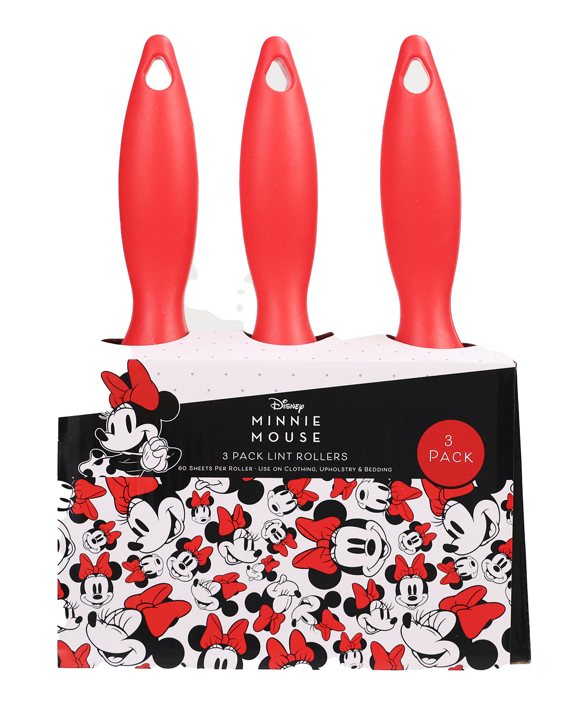 Minnie Mouse Lint Rollers 3 Pack - Red
