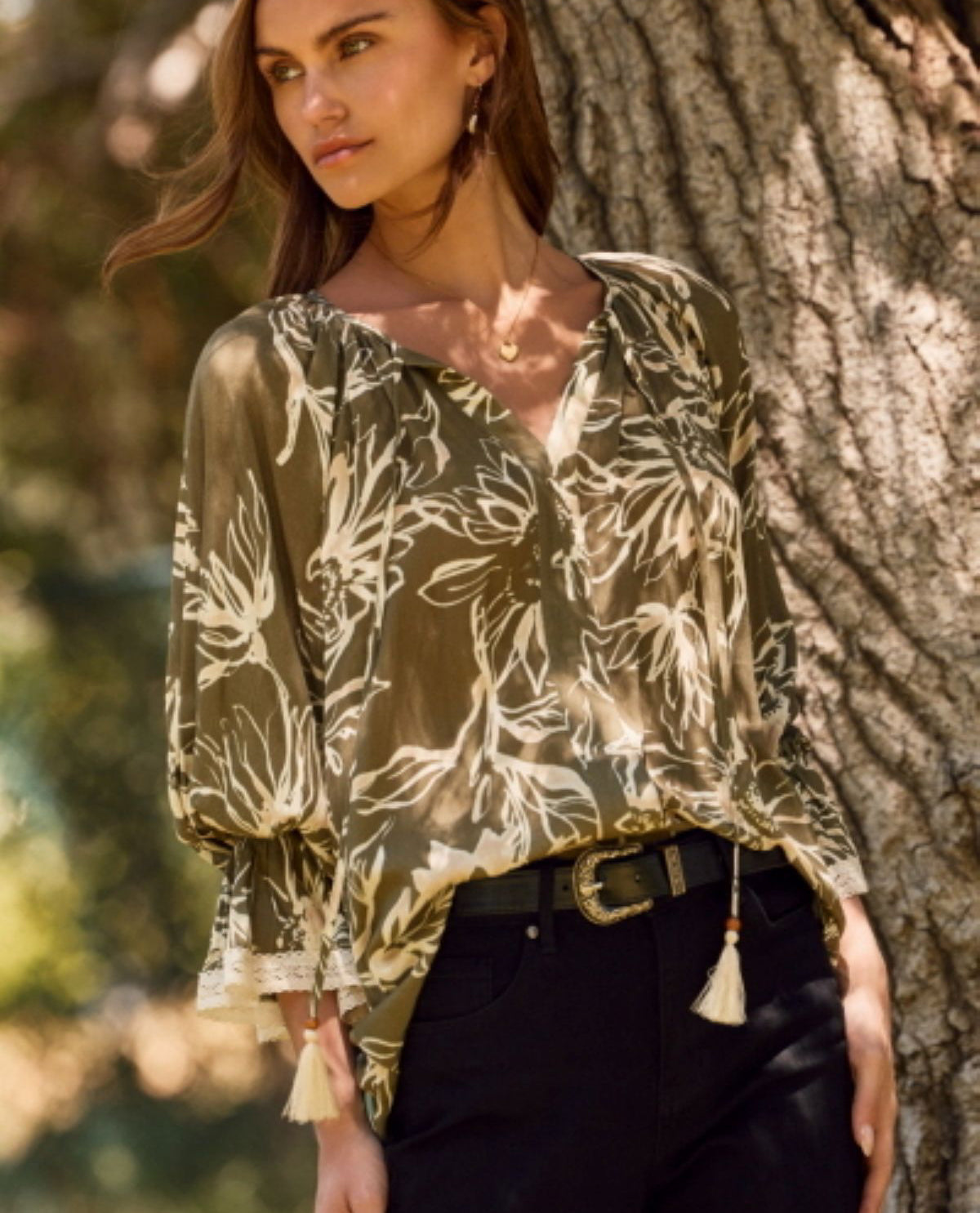 Oddi Floral Print Top