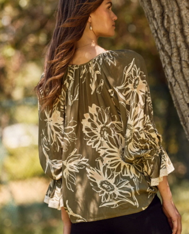 Oddi Floral Print Top