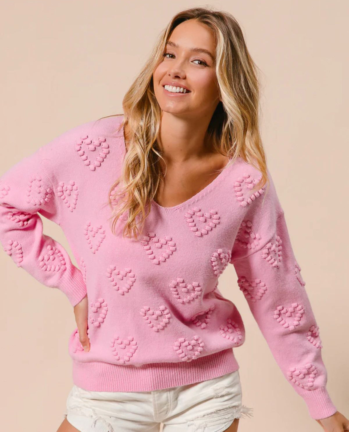 Bibi Valentins Heart Sweater