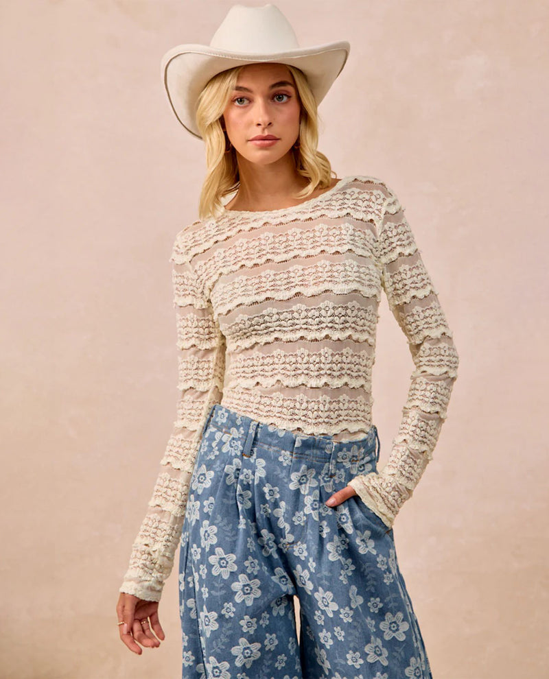 Bibi Flower Lace Top