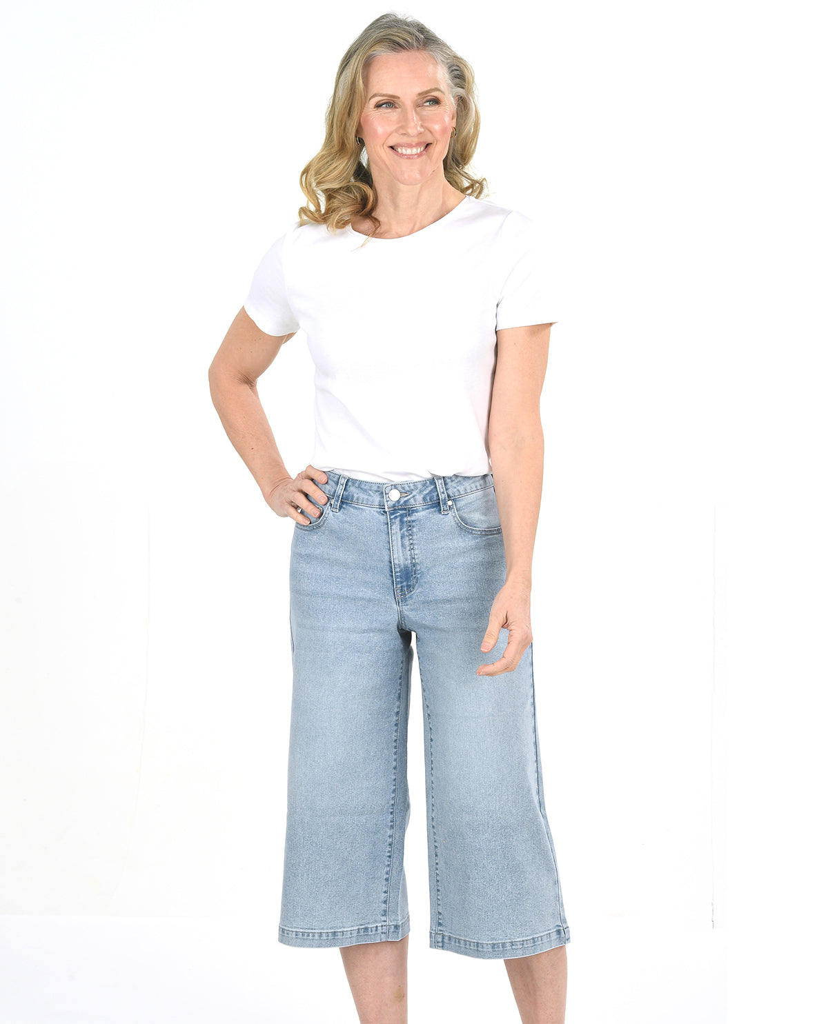 D Jeans Culotte Capris Cora Blue