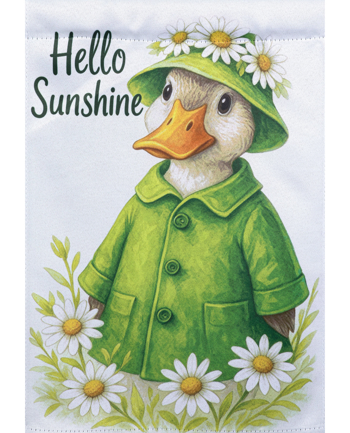 "Hello Sunshine" Goose Suede House Flag
