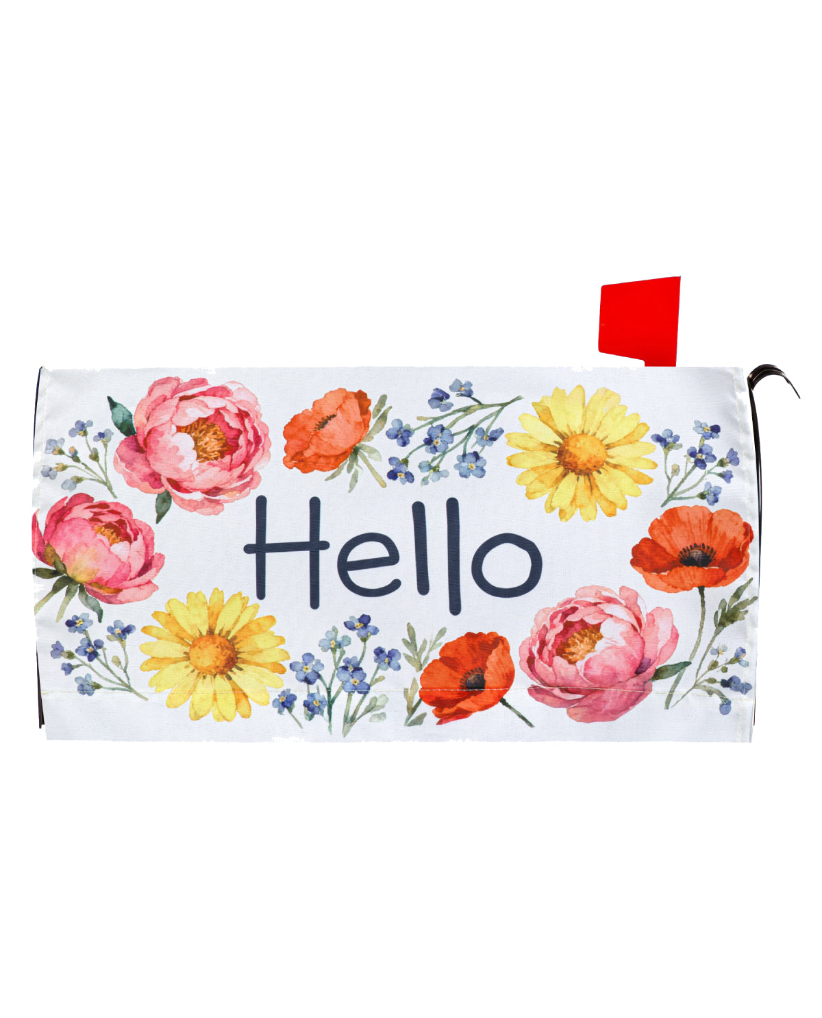 Floral Hello Mailbox Cover