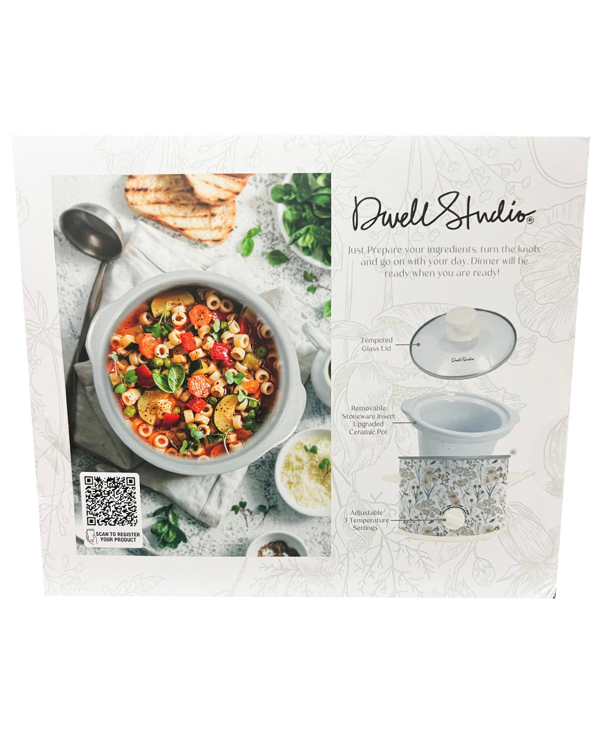Neutral Printed Slow Cooker