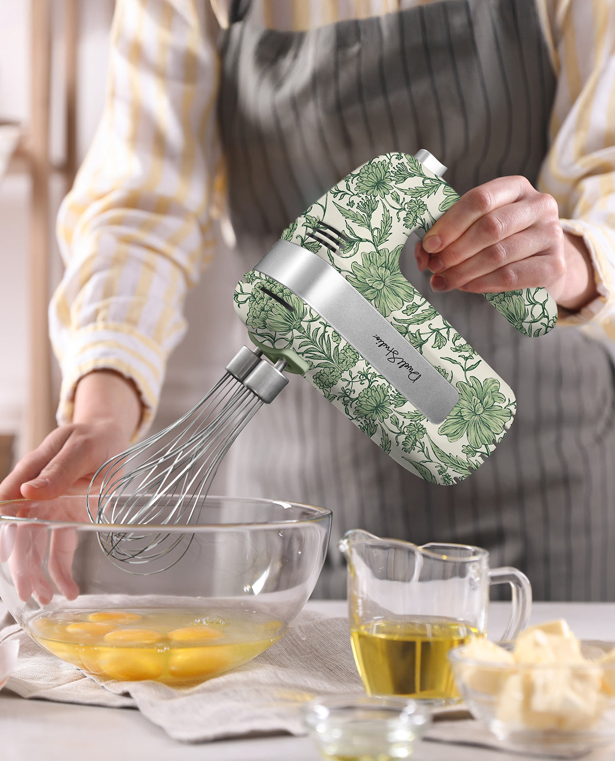 Dwell Printed Hand Mixer Green Floral