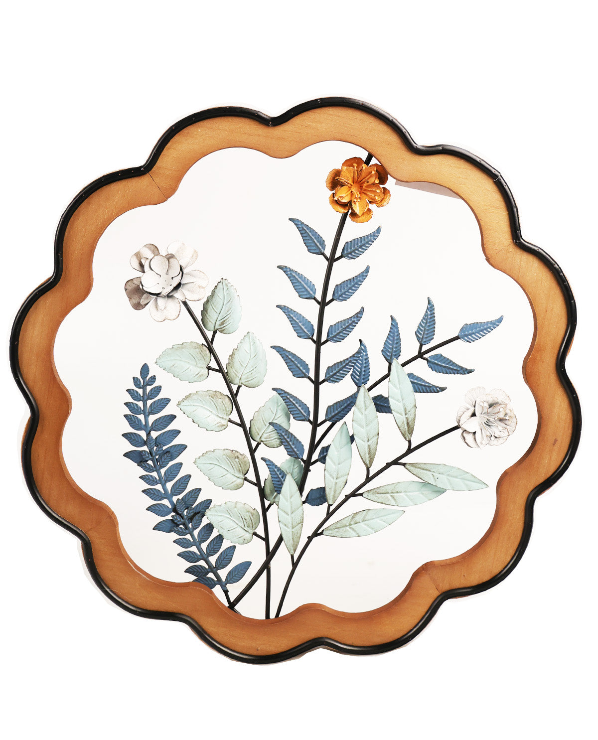 Shiny Flower With Leaf Wall Art