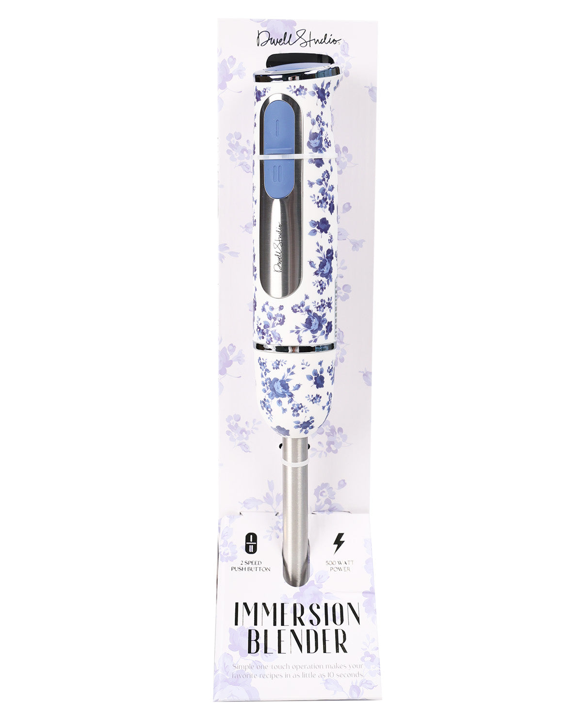 Blue Printed Immersion Blender