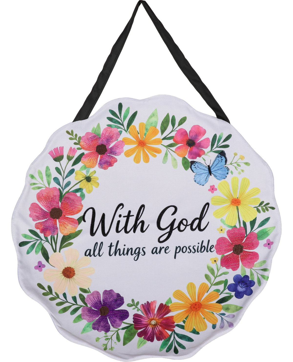 With God All Things Are Possible Door Decor