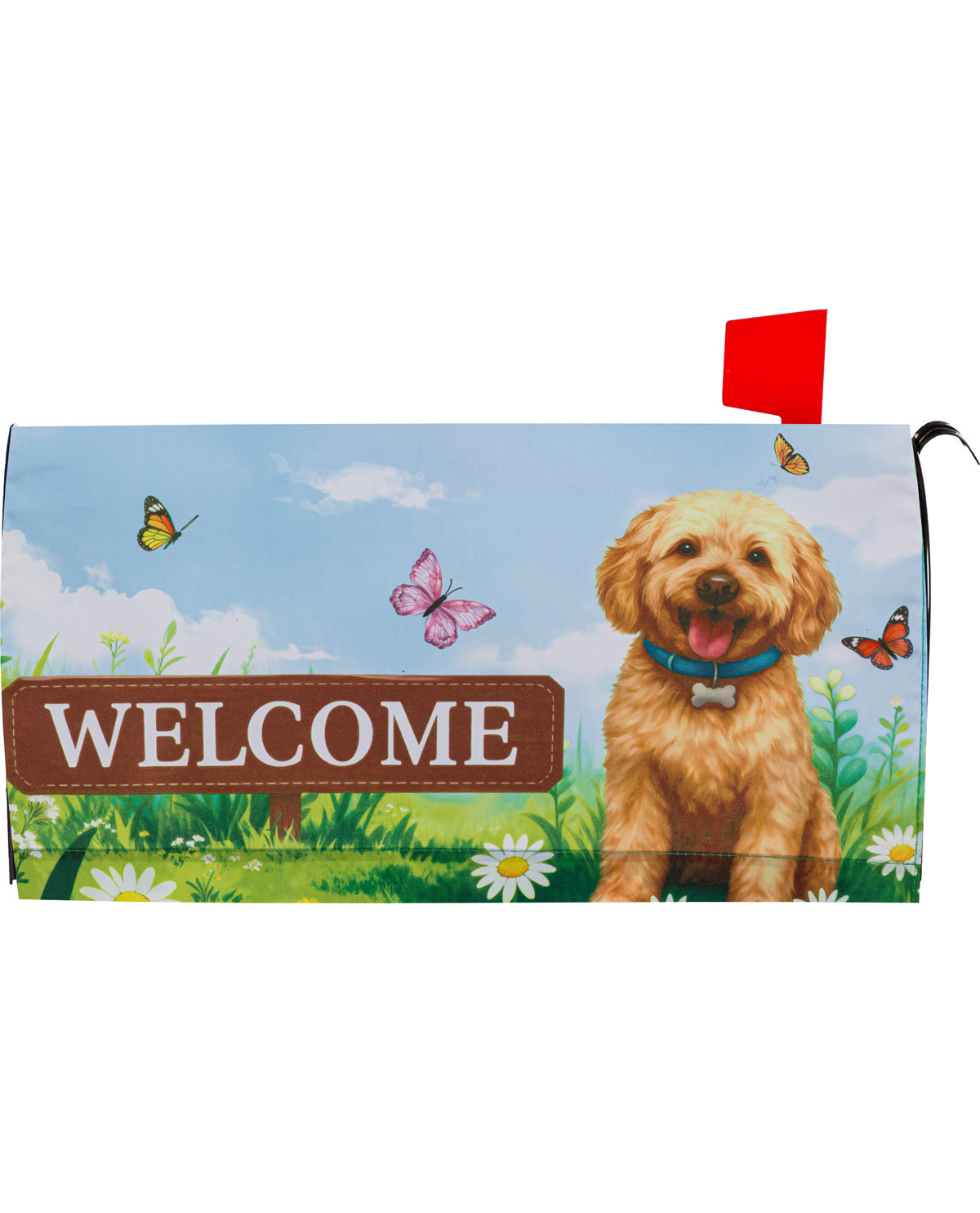 Welcome Dog Mailbox Cover
